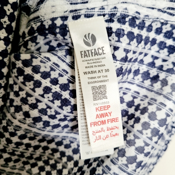 Fat Face Blue Diamond Printed Tank - Picture 5 of 6